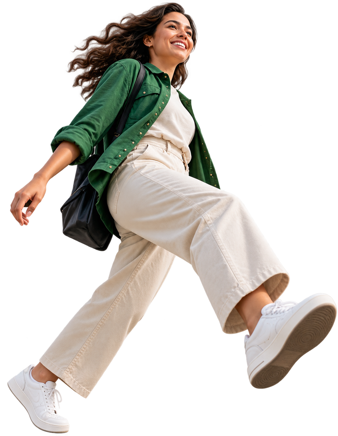 Person stepping through the product experience